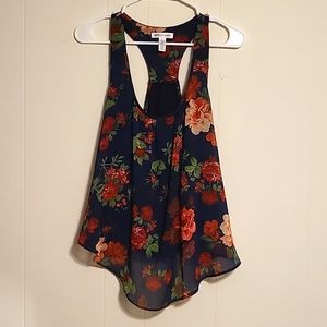 High low flower shirt